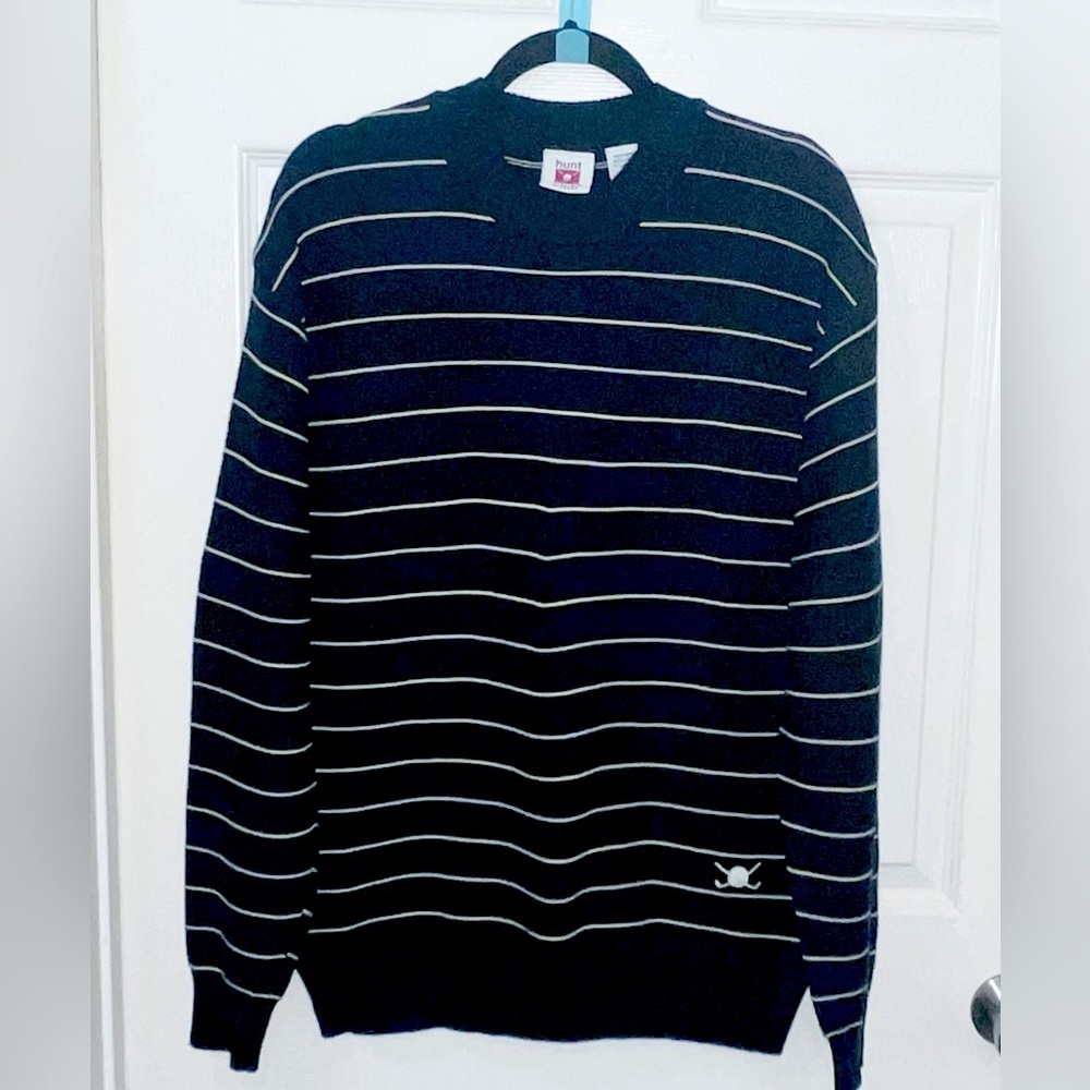 Vintage 100% Cotton Hunt Club Sweater Mens Long Sleeve Knit Casual